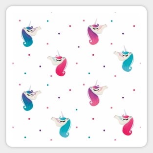 Whimsical Unicorn Dreams: Playful Pattern Sticker